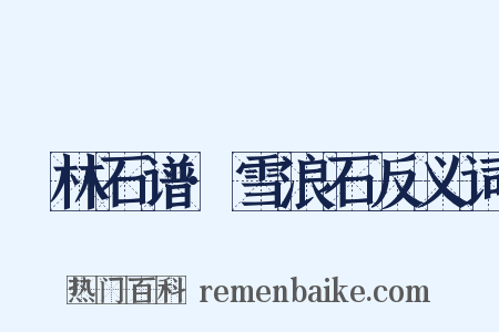 雲林石谱·雪浪石反义词是什么意思的图片